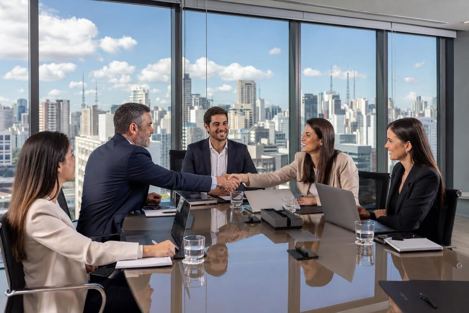 Business due diligence meeting in Brazil