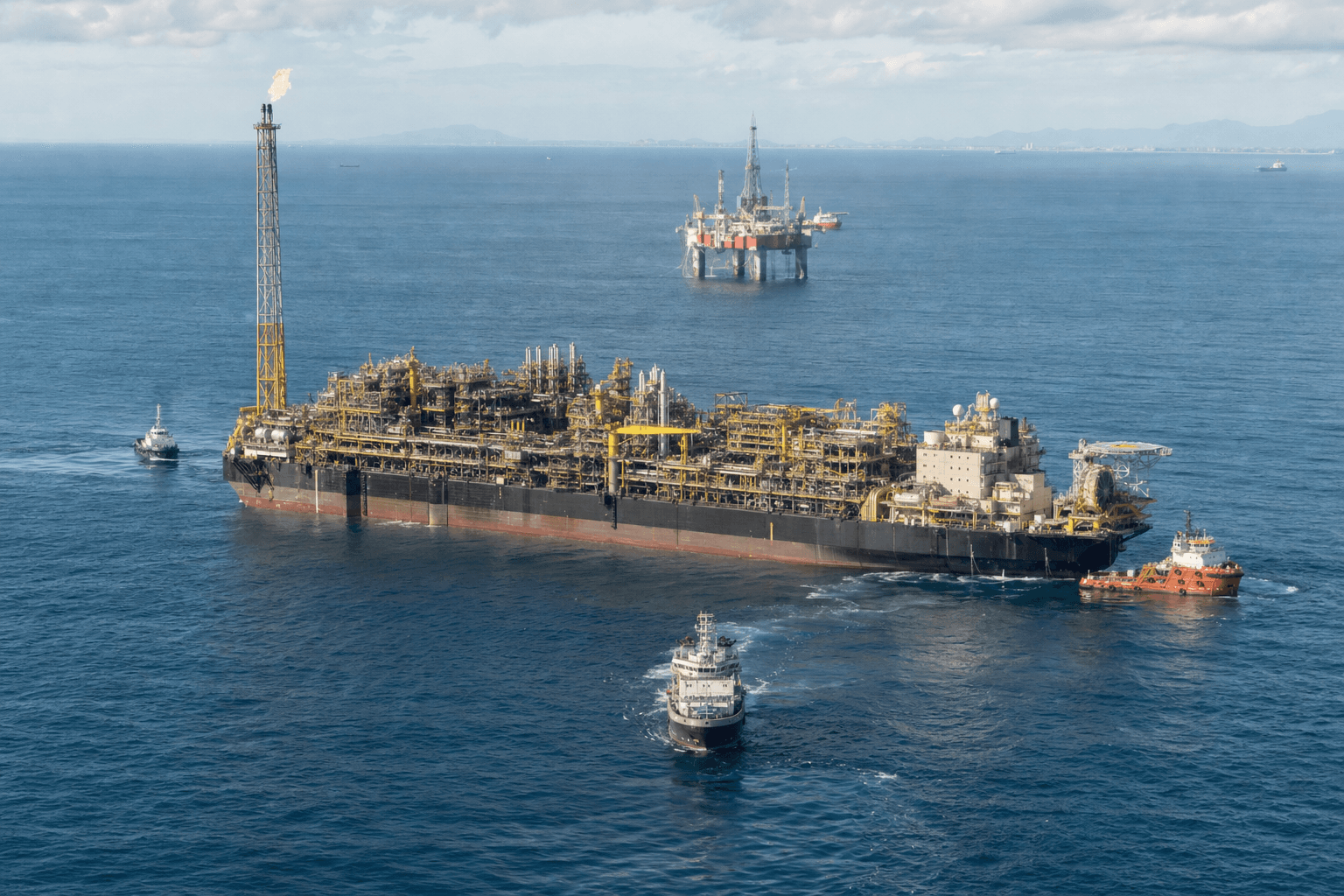 Offshore oil production vessel operating in Brazil’s pre-salt area