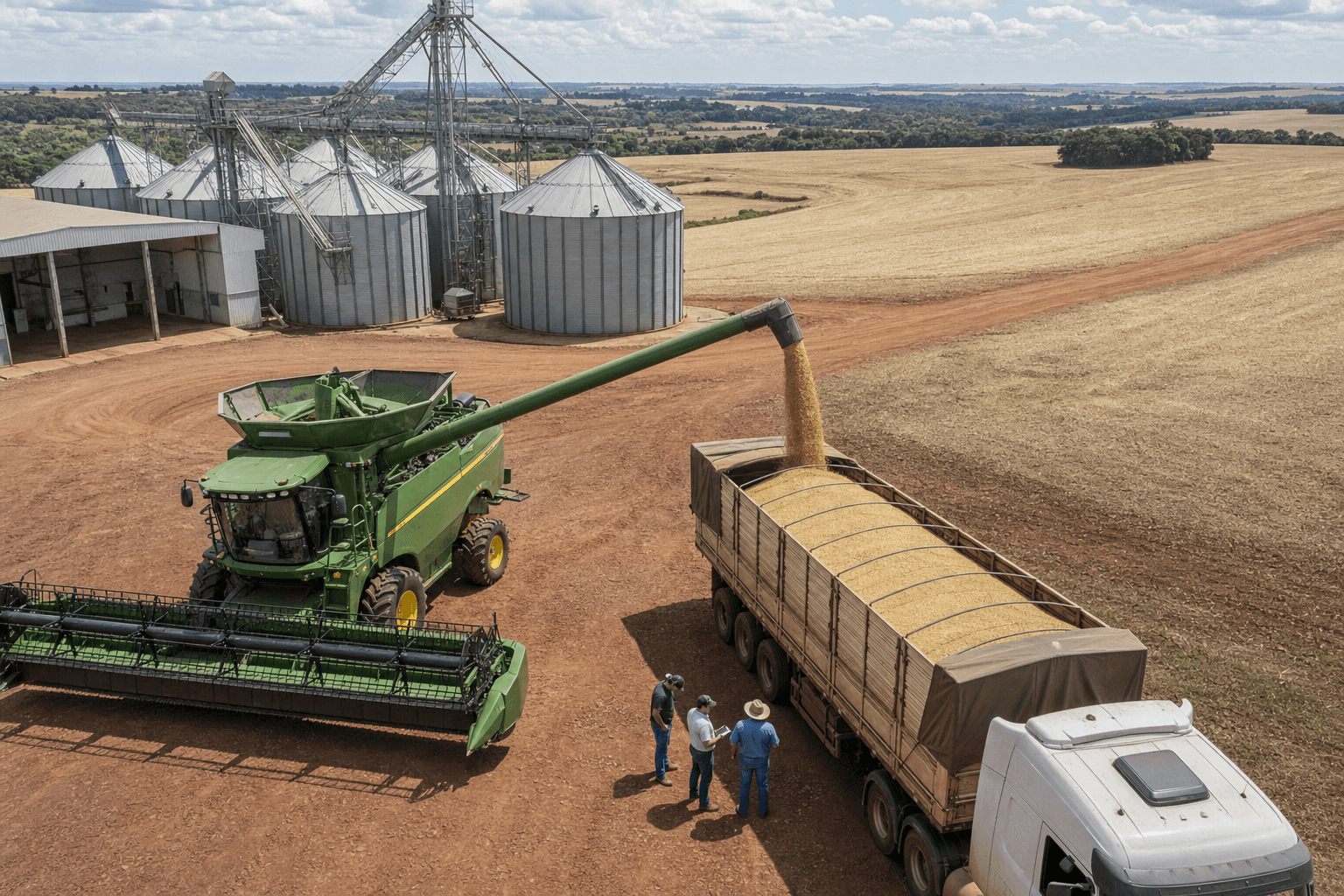 Soybean harvesting and farm logistics in Brazil